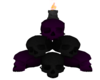 Purple Goth Skull Candle